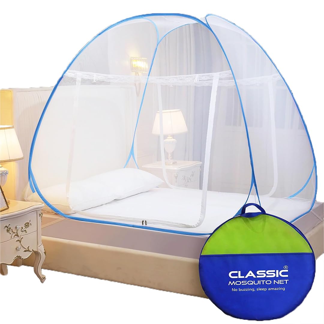 Classic Mosquito Net for Double Bed | King Size Foldable Premium Machardani