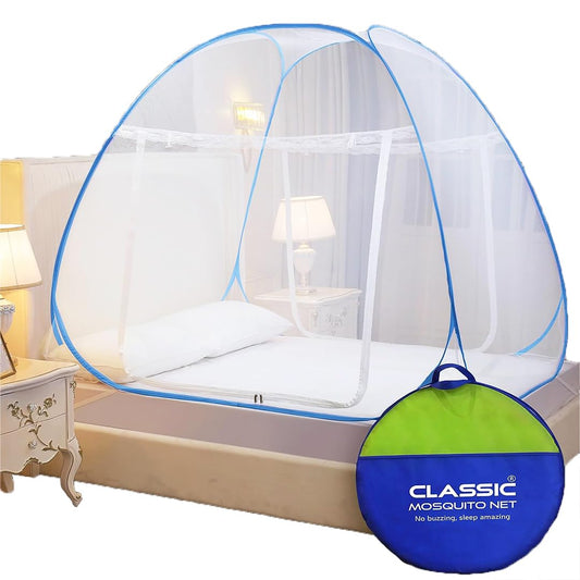 Classic Mosquito Net for Double Bed | King Size Foldable Premium Machardani