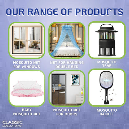 Classic Mosquito Net for Double Bed | King Size Foldable Premium Machardani