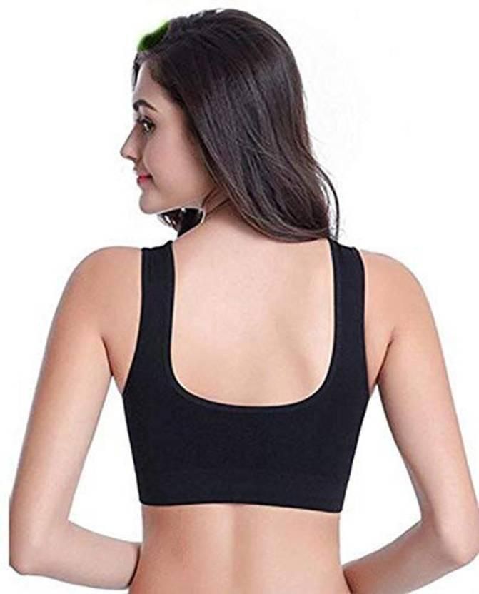 Women’s Multicolor Air Bra (Pack of 3) – Seamless Wireless Comfortable Stretch Everyday Wear Bra